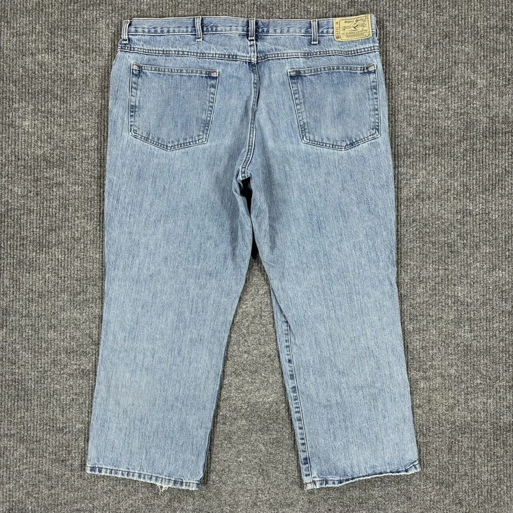 RedHead 9048-MS Relaxed Fit Jeans Mens 44x30 Light Blue Wash Straight Denim